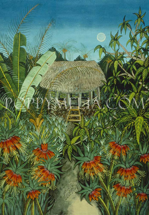 Fale & Flowers Painting by Poppy Melia
